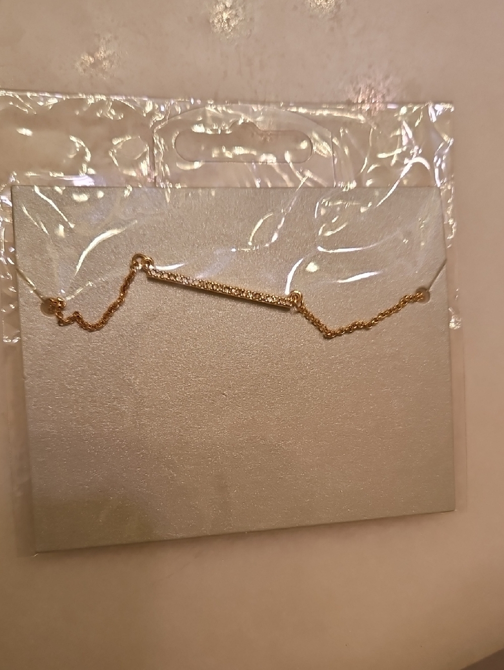 Old Navy Gold Bar Necklace with Delicate Chain - Women Jewelry